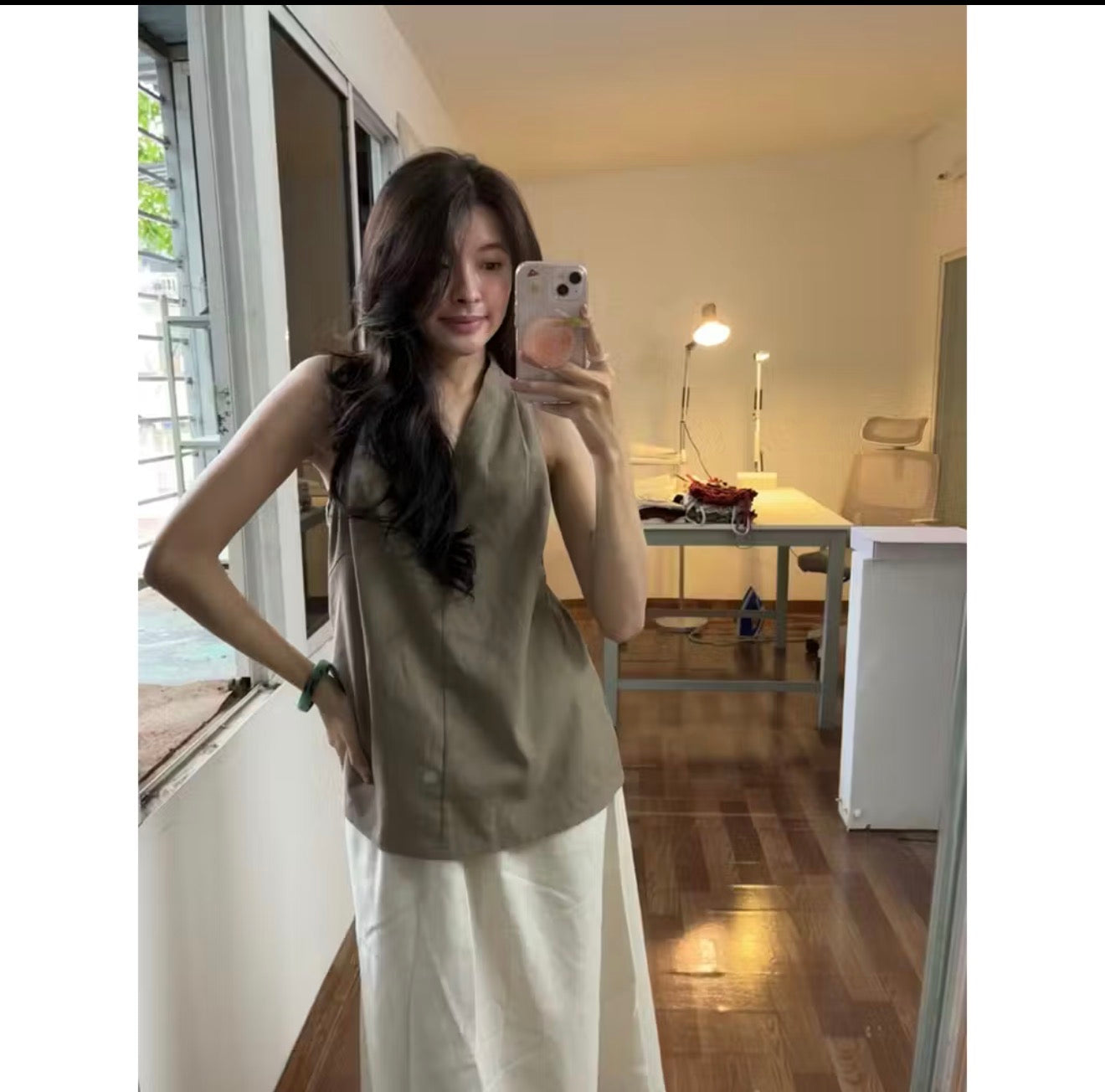 Yến Linen Wrap Top