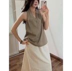 Yến Linen Wrap Top