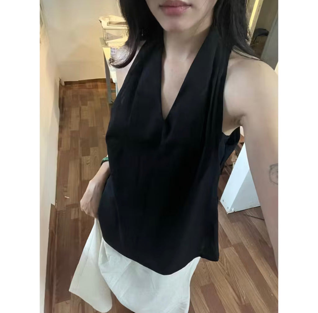 Yến Linen Wrap Top