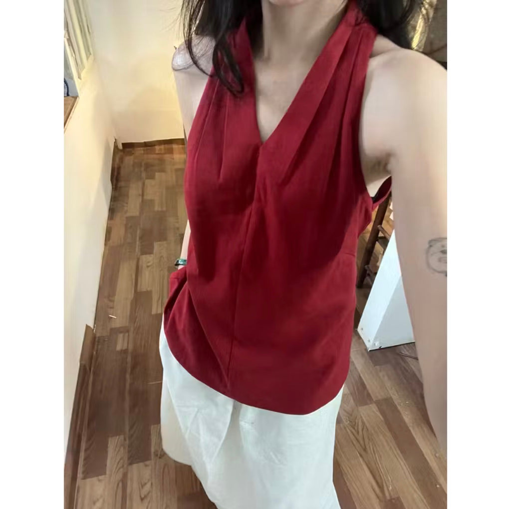 Yến Linen Wrap Top