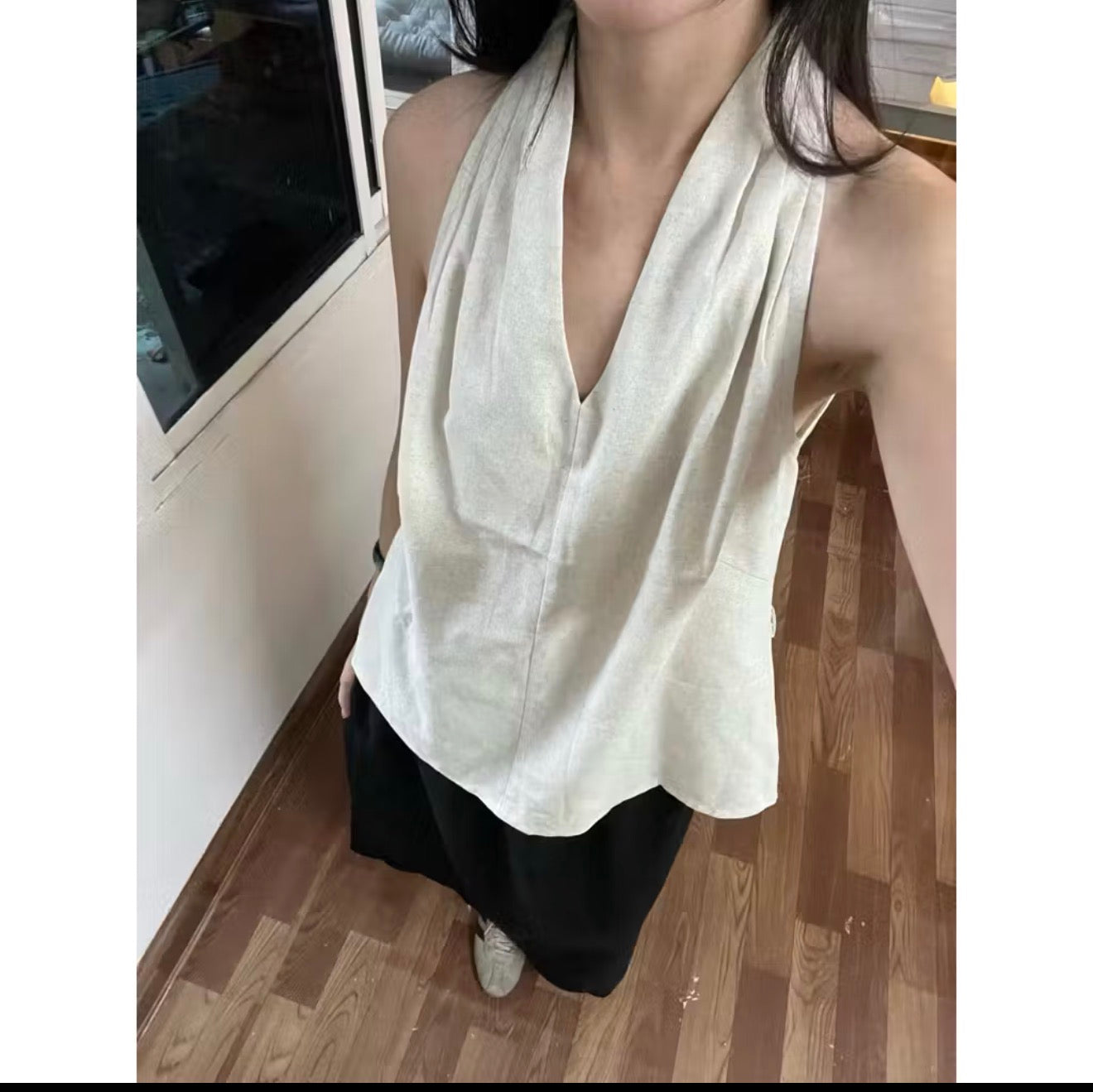 Yến Linen Wrap Top