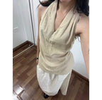 Yến Linen Wrap Top