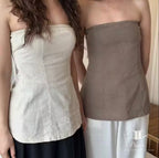 Lyly Linen Tube Top