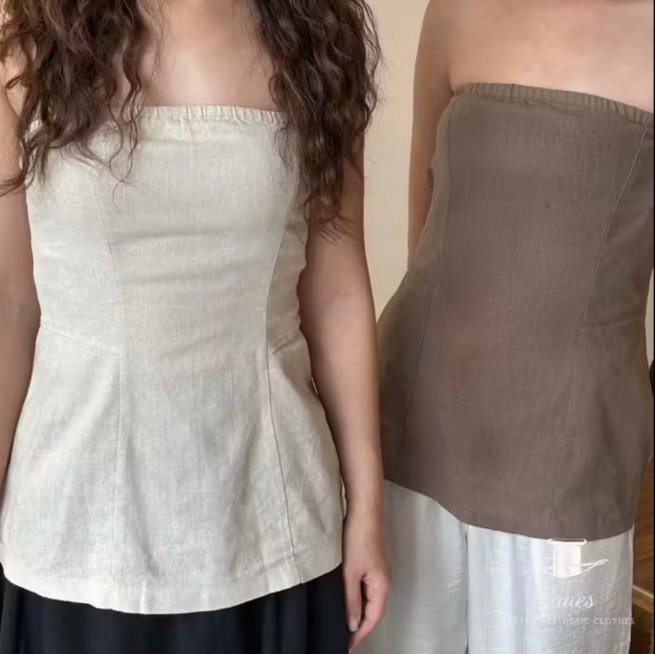 Lyly Linen Tube Top