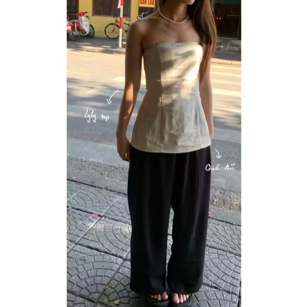 Lyly Linen Tube Top
