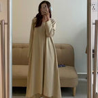 PAAES Long Sleeve Linen Dress