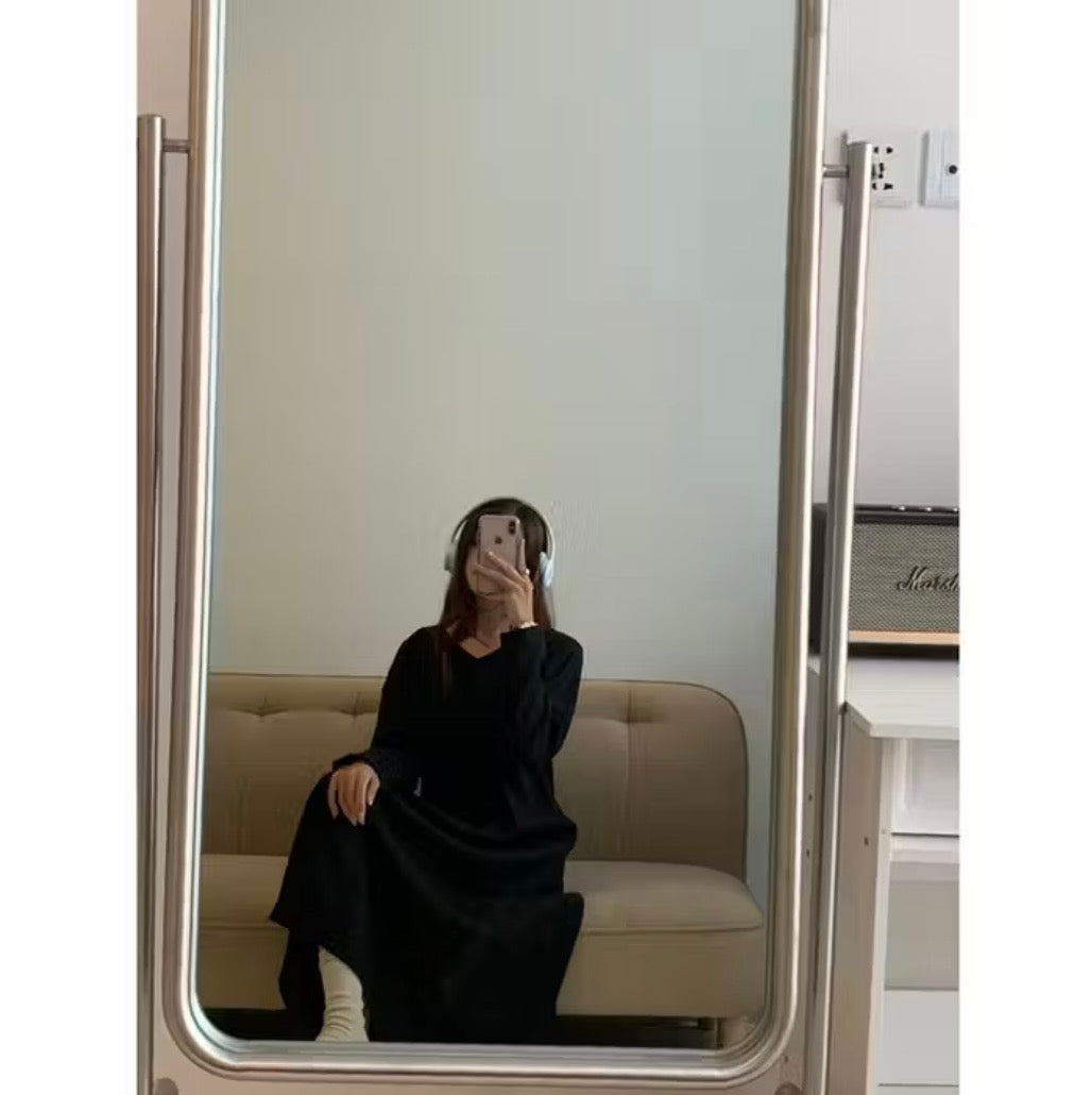 PAAES Long Sleeve Linen Dress