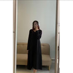 PAAES Long Sleeve Linen Dress