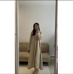 PAAES Long Sleeve Linen Dress